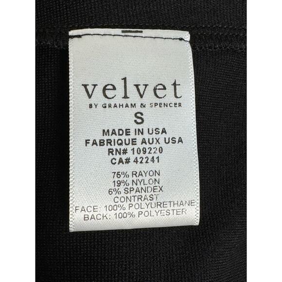 Velvet By Graham & Spencer Candy Ponti w/ Faux Leather Jacket in Black Size S - Picture 7 of 14